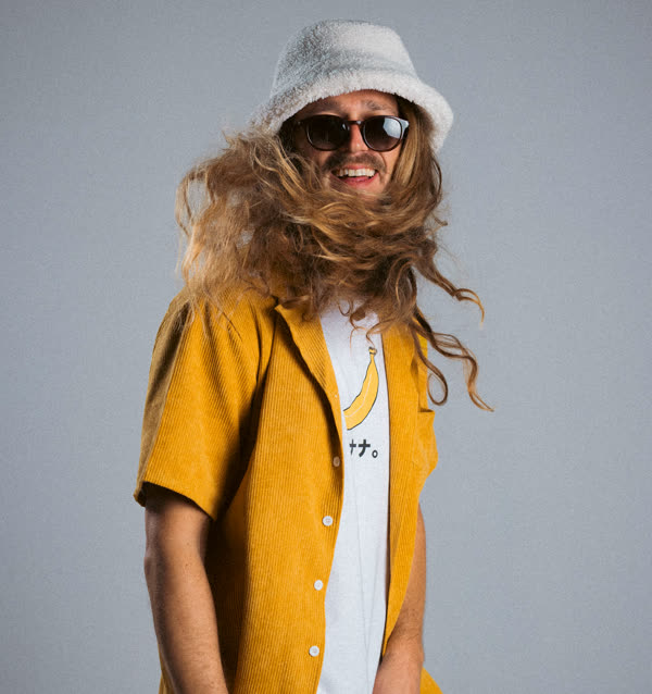 Jake with flying hair